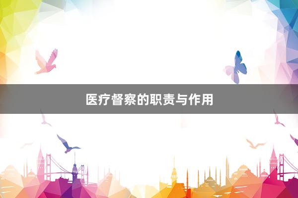 医疗督察的职责与作用
